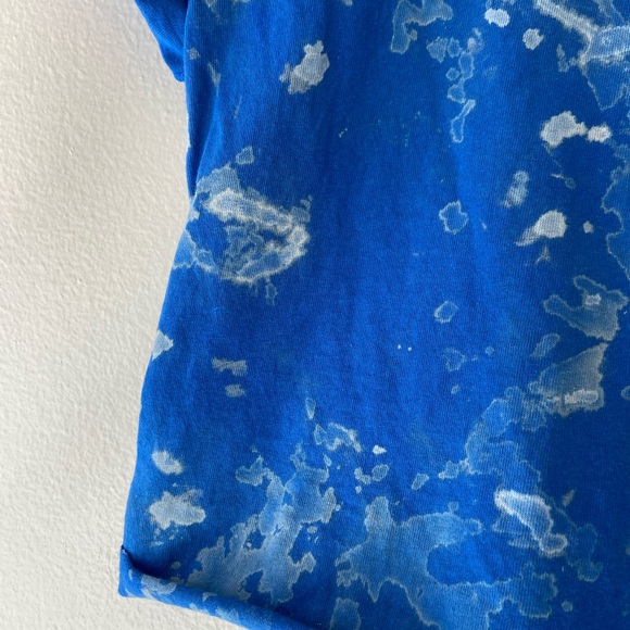 Hand Dyed Reverse Tie Dye Bleach Dye Crop Top Tee - Picture 6 of 9